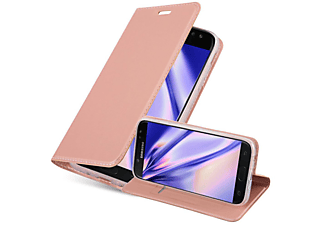 carcasa de móvil Funda libro para Móvil - Carcasa protección resistente de estilo libro;CADORABO, Samsung, Galaxy J3 2017, classy oro rosa