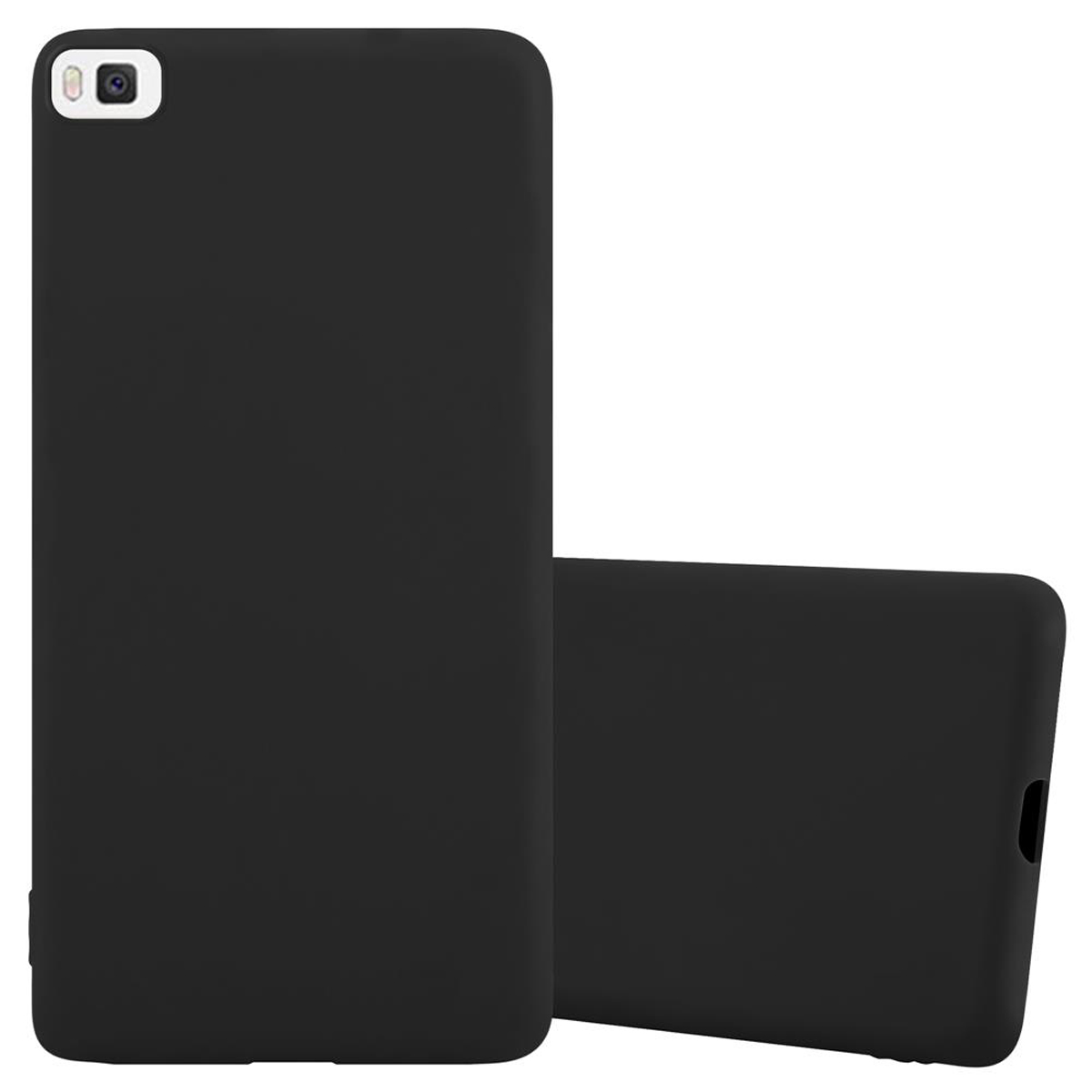 Cadorabo Cover Per Huawei P8 - Custodia Morbida Candy In Silicone TPU - Sottile E Antiurto - Colore Nero