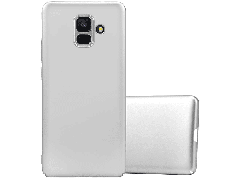 CADORABO Hülle Samsung, Galaxy Case Style, 2018, Matt im A6 Metall METALL Backcover, SILBER Hard