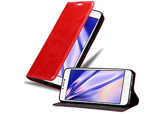 carcasa de móvil Funda libro para Móvil - Carcasa protección resistente de estilo libro;CADORABO, Asus, ZenFone 4 MAX (5,2 Zoll), rojo manzana