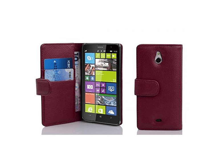 Viola Custodia in Pelle per Nokia Lumia 520 - Flip Case Cover + 2