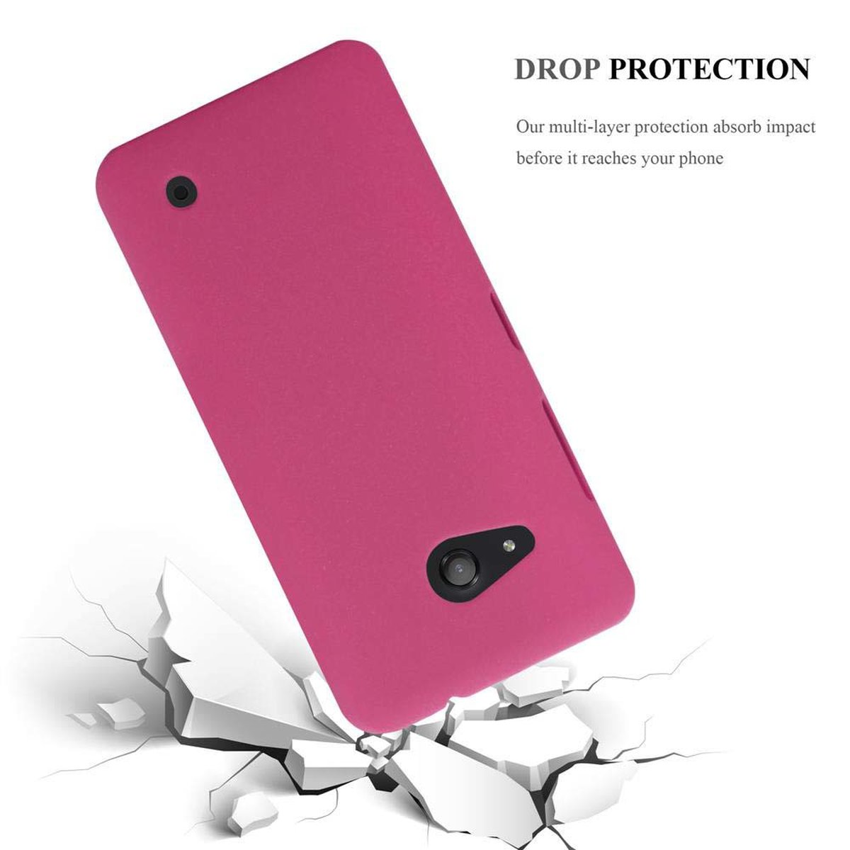 PINK CADORABO FROSTY Nokia, Lumia Case 550, Hard Frosty im Style, Backcover, Hülle
