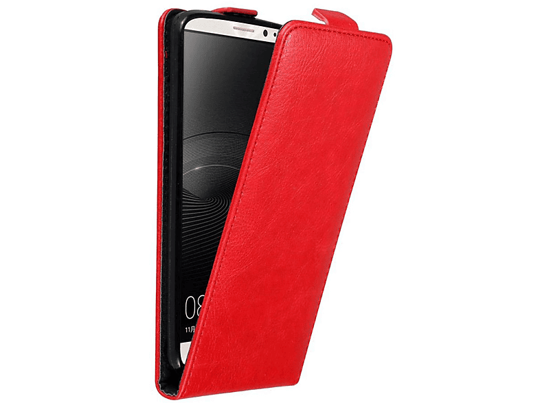 Flip Hülle MATE Flip CADORABO Huawei, APFEL Style, ROT Cover, im 8,