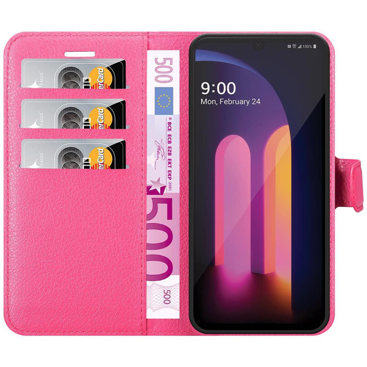 CHERRY PINK Standfunktion, Book Hülle LG, ThinQ, CADORABO V60 Bookcover,