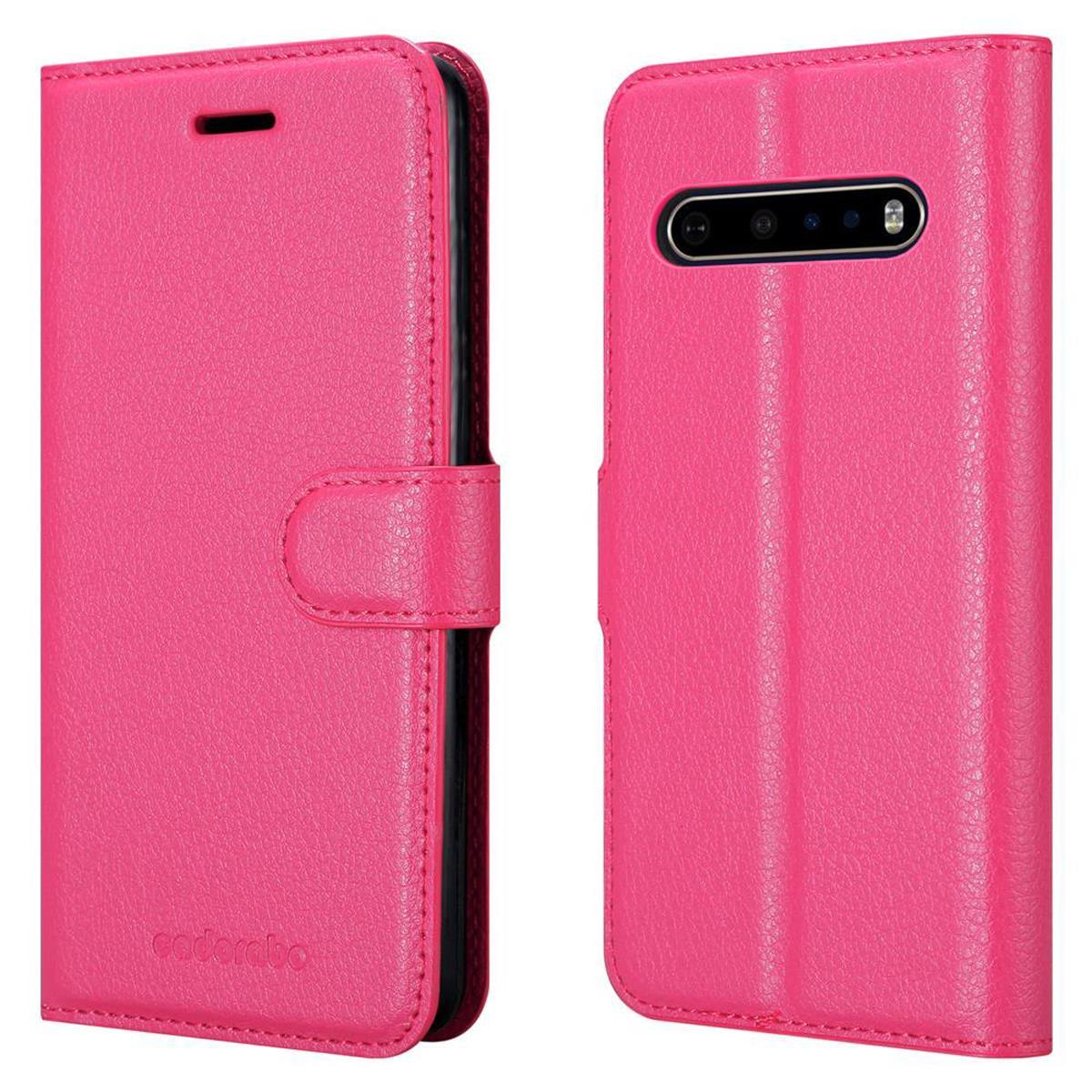 PINK Book LG, CHERRY Hülle CADORABO ThinQ, V60 Standfunktion, Bookcover,