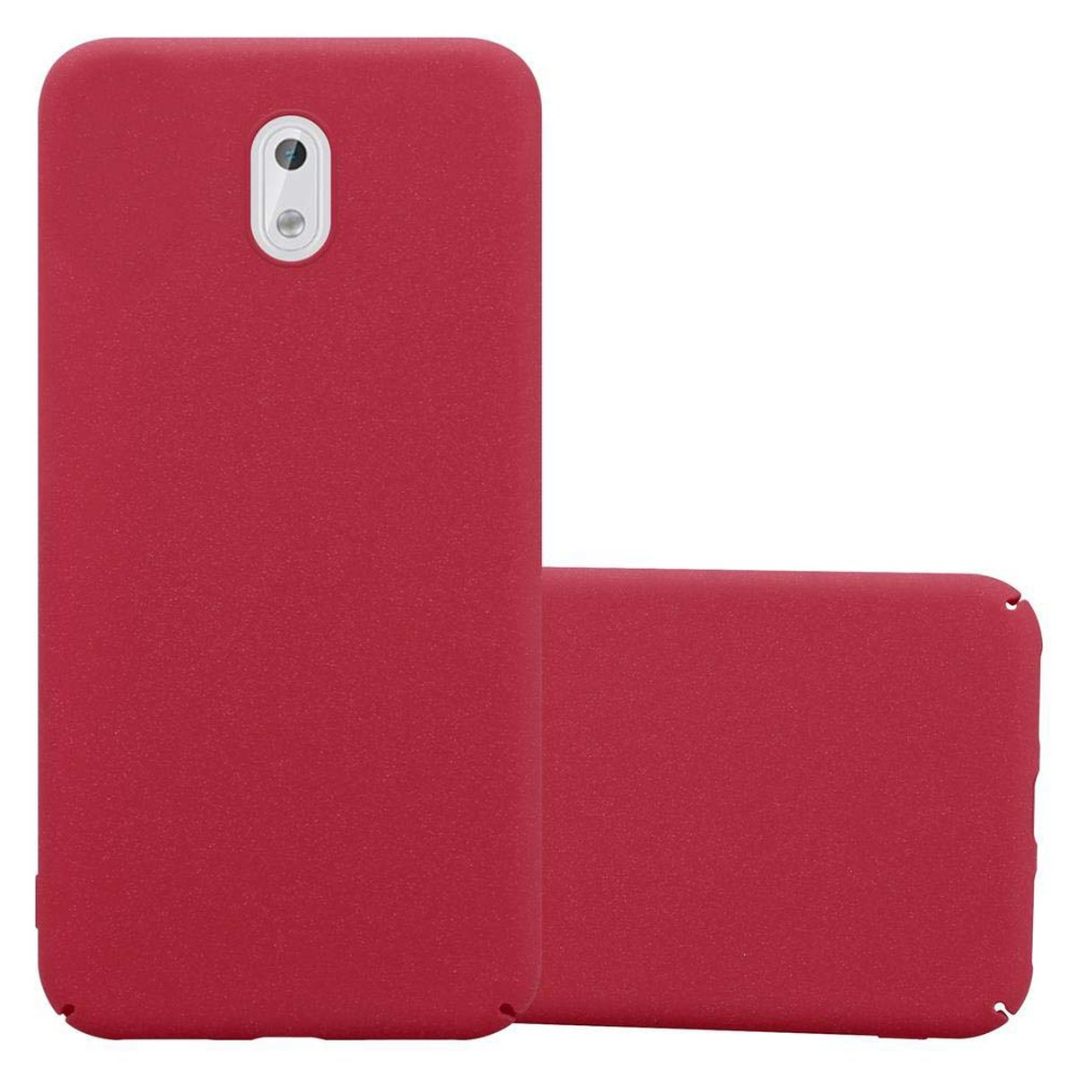 Cadorabo Custodia Motorola MOTO C: Cover Rigida Sottile In Rosso Frosty – Protezione Antiurto E Design Opaco - 3