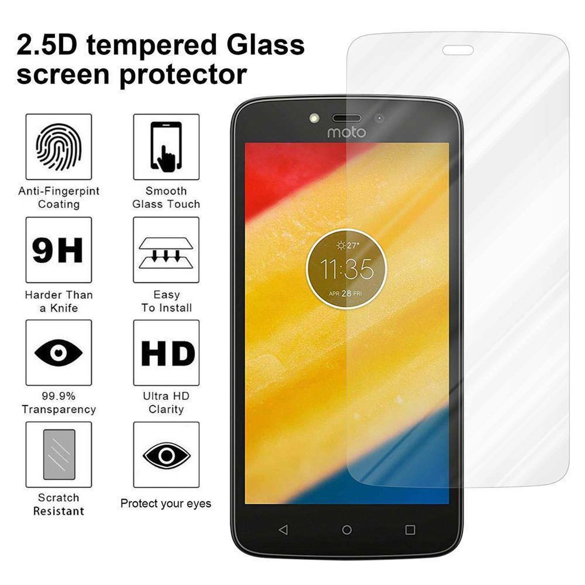 Motorola PLUS) Schutzfolie(für CADORABO C MOTO Tempered Glas Schutzglas