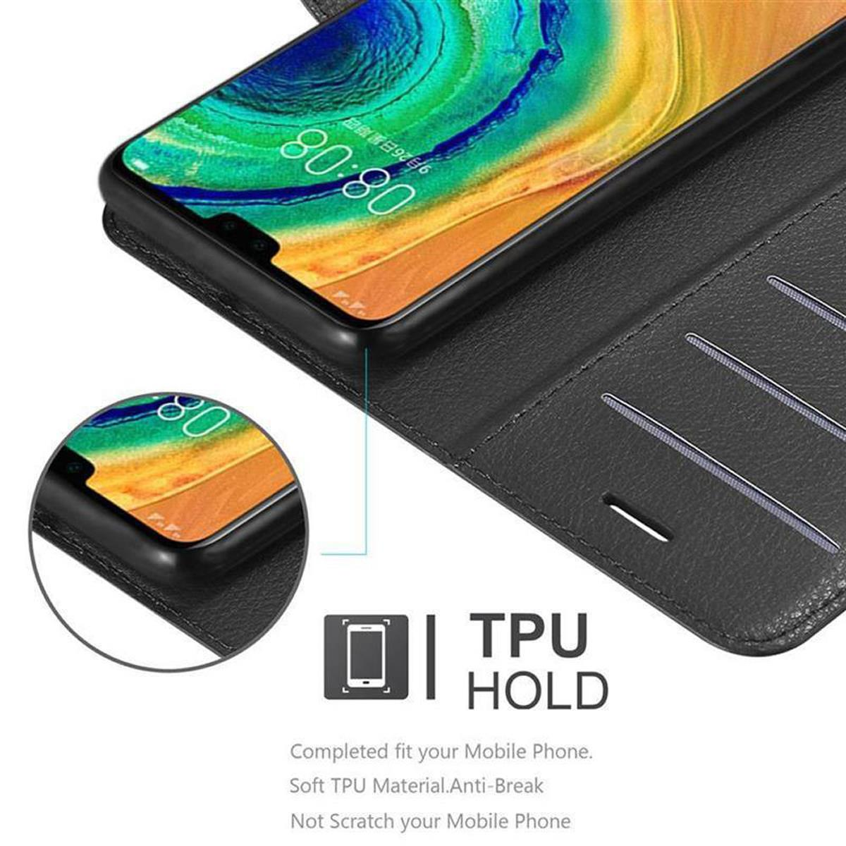 Schwarze Handyhülle mit Handy. Die Hülle ist offen. Text: TPU HOLD. Telefon nicht sichtbar.
