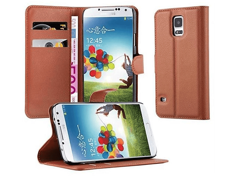 CADORABO Book Hülle Standfunktion, Bookcover, Samsung, Galaxy S5 / S5 NEO, SCHOKO BRAUN