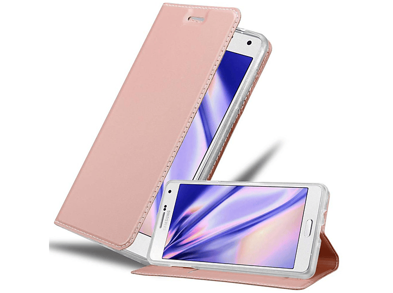 Samsung, Handyhülle Bookcover, Style, GOLD Book A7 Galaxy CADORABO 2015, CLASSY ROSÉ Classy