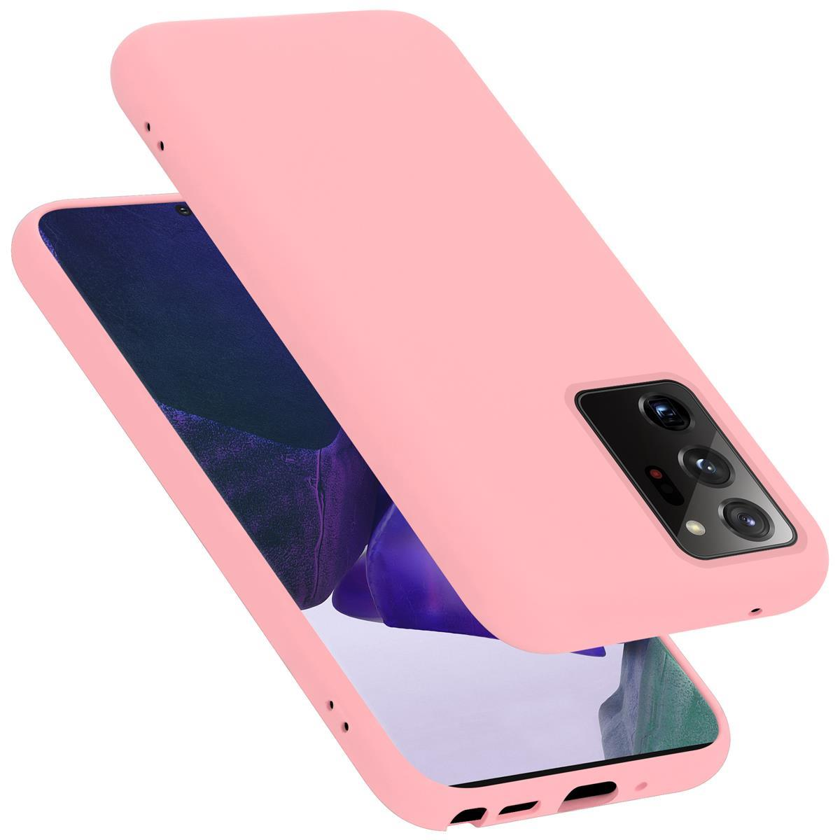 CADORABO Hülle im Liquid 20 Galaxy Case Samsung, Backcover, Silicone ULTRA, NOTE LIQUID Style, PINK