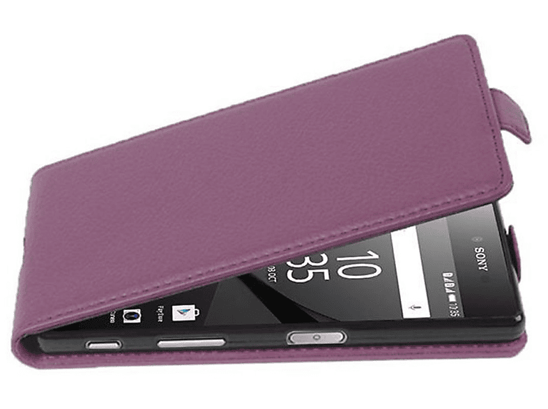 CADORABO Schutzhülle im Flip Style, Flip Cover, Sony, Xperia Z5 PREMIUM, BORDEAUX LILA