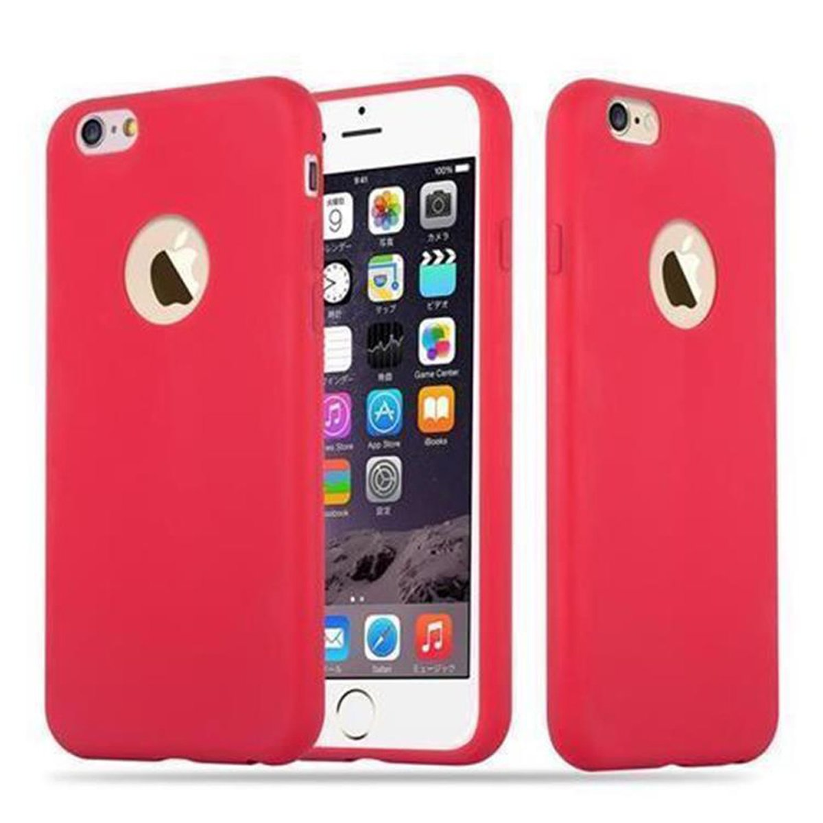 CANDY iPhone 6 PLUS 6S im TPU PLUS, CADORABO Apple, Style, Candy / Hülle ROT Backcover,