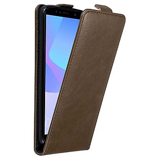 CADORABO Hülle im Flip Style, Flip Cover, Honor, 7A / Huawei Y6 PRIME 2018, KAFFEE BRAUN