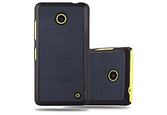 carcasa de móvil Funda rígida para móvil de plástico duro – Carcasa Hard Cover protección;CADORABO, Nokia, Lumia 630, woody azul