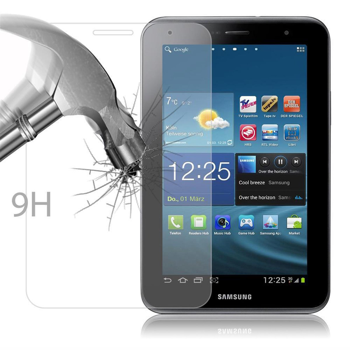 CADORABO Schutzglas Tablet Schutzfolie(für Samsung (8 Galaxy 2 Zoll)) Tab