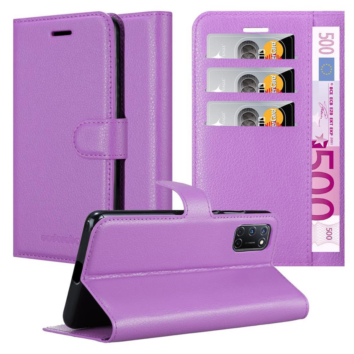 Hülle CADORABO Oppo, Bookcover, VIOLETT A92, Book MANGAN Standfunktion,