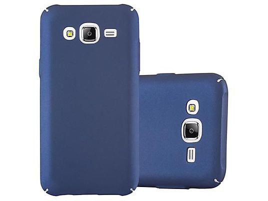 carcasa de móvil - CADORABO Funda rígida para móvil de plástico duro – Carcasa Hard Cover protección, Compatible con Samsung Galaxy J5 2015, metal azul