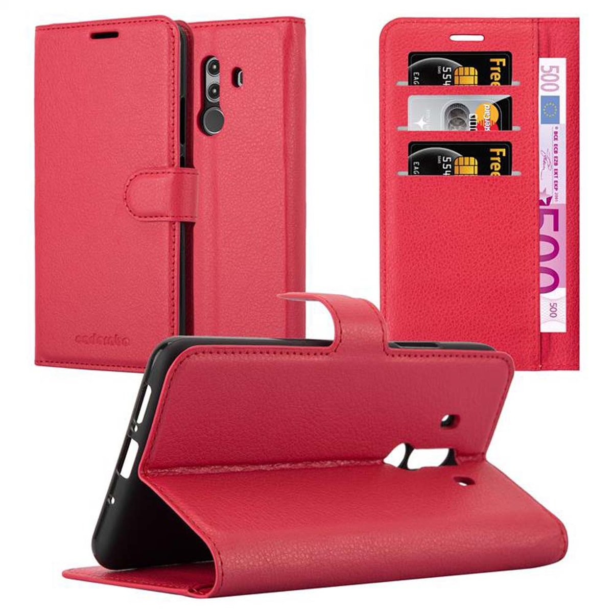 KARMIN PRO, Standfunktion, ROT Huawei, 10 Hülle MATE Book CADORABO Bookcover,