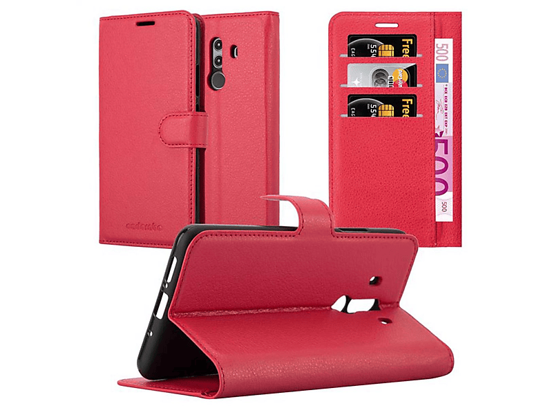 CADORABO Book Hülle Standfunktion, Bookcover, Huawei, MATE 10 PRO, KARMIN ROT
