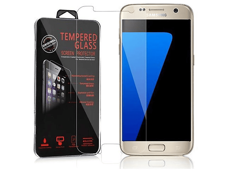 CADORABO Schutzglas Schutzglas(für Samsung Galaxy S7)