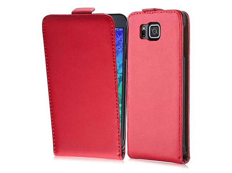 ROT Galaxy CHILI ALPHA, Flip Style, CADORABO Flip Cover, Handyhülle Samsung, im