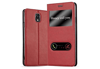 carcasa de móvil Funda libro para Móvil - Carcasa protección resistente de estilo libro;CADORABO, Samsung, Galaxy NOTE 3, rojo azrafán
