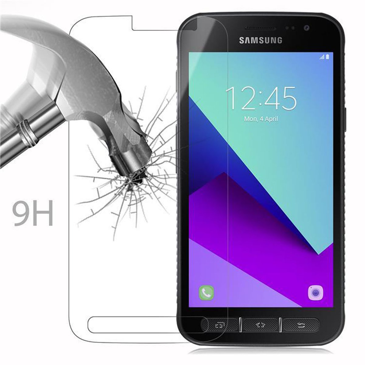 XCover Glas 4 / Galaxy CADORABO XCover 4s) Schutzfolie(für Schutzglas Tempered Samsung