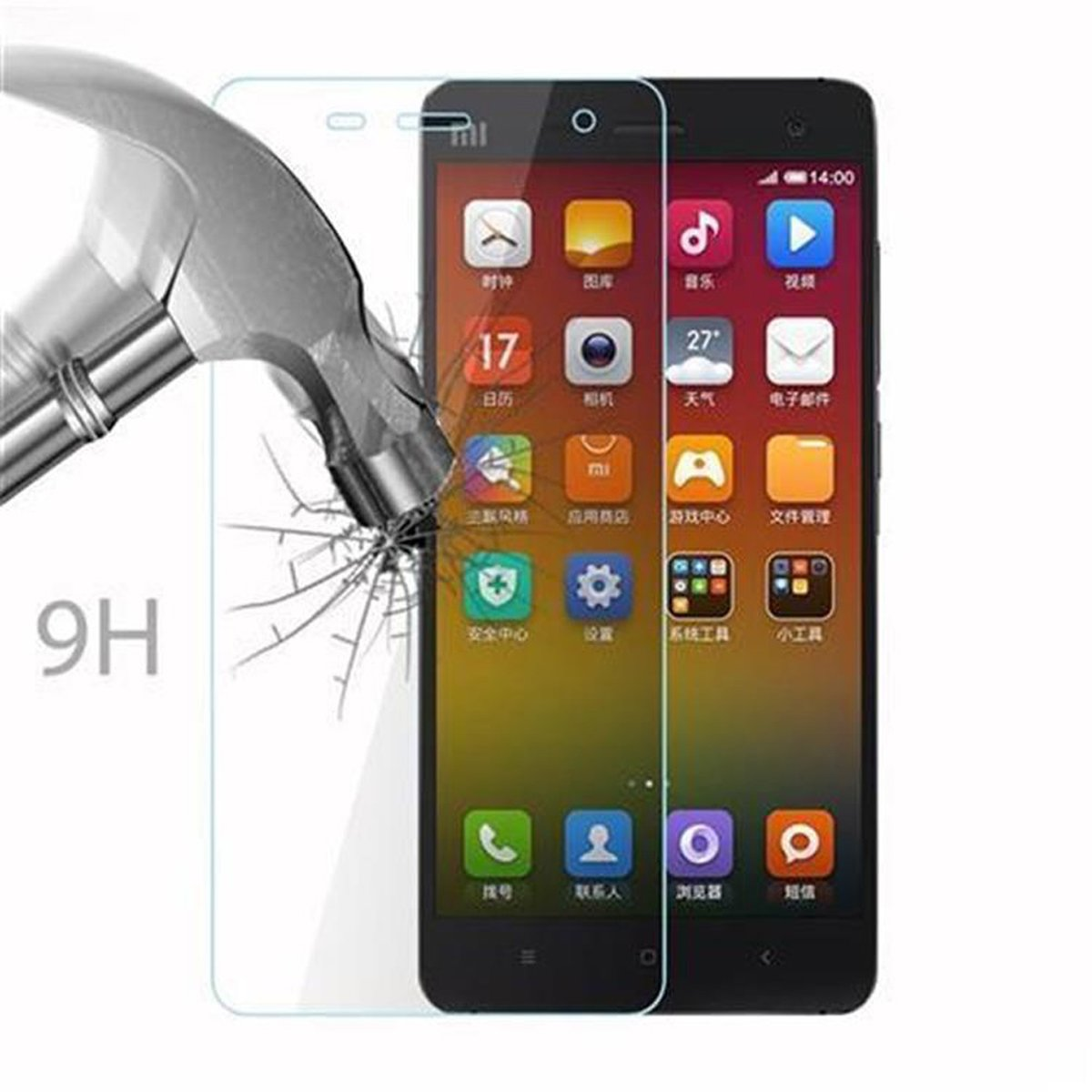 Mi Tempered Schutzglas Glas Xiaomi 4) CADORABO Schutzfolie(für
