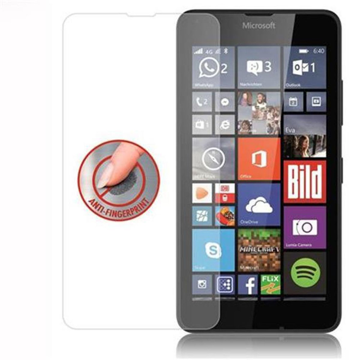 640 Lumia Nokia Schutzfolie(für Tempered Schutzglas XL) Glas CADORABO