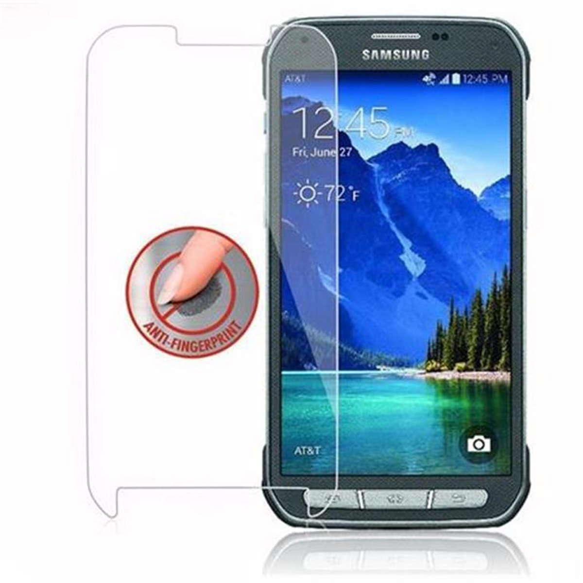 CADORABO Schutzglas S5 Schutzfolie(für Galaxy ACTIVE) Glas Samsung Tempered