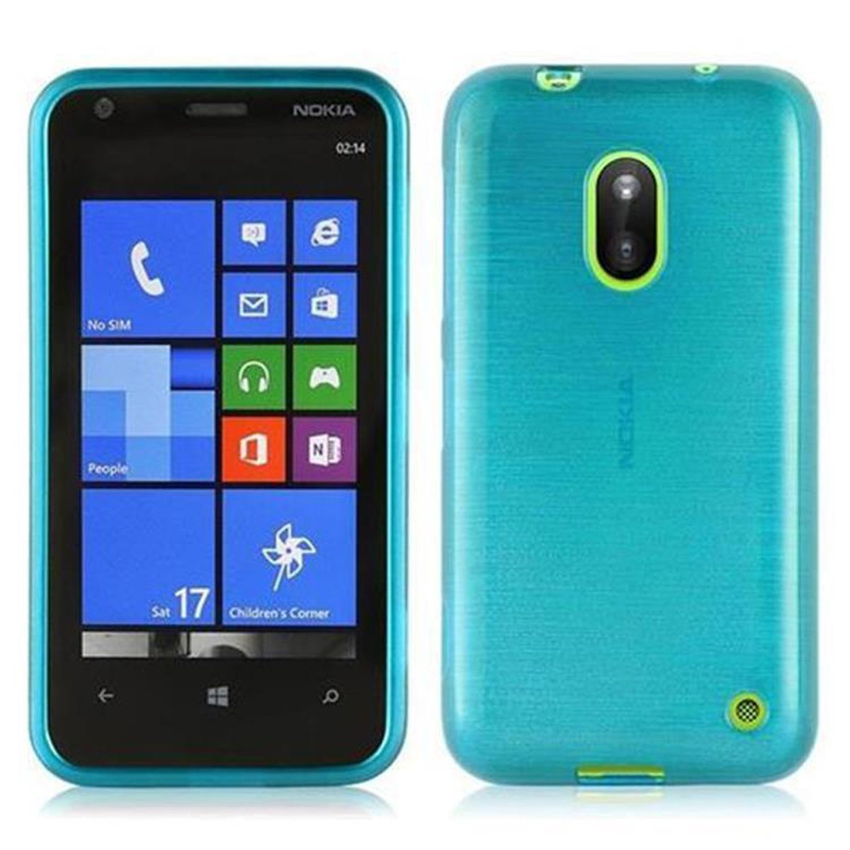 CADORABO TPU Brushed Nokia, Lumia 620, Hülle, TÜRKIS Backcover