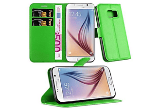 carcasa de móvil  - Funda libro para Móvil - Carcasa protección resistente de estilo libro CADORABO, Samsung, Galaxy S7, verde de menta