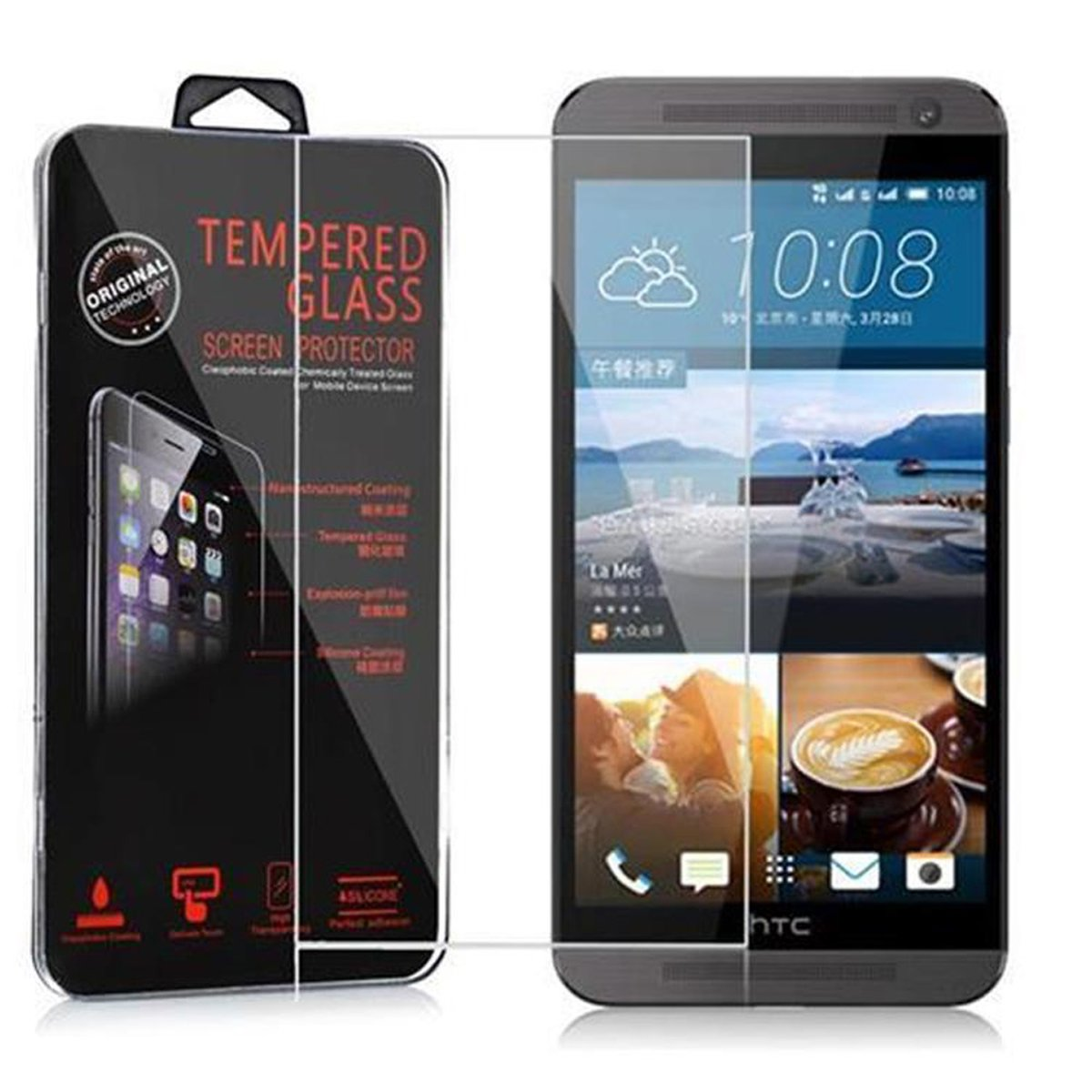 HTC Tempered Schutzfolie(für Schutzglas ONE CADORABO E9) Glas