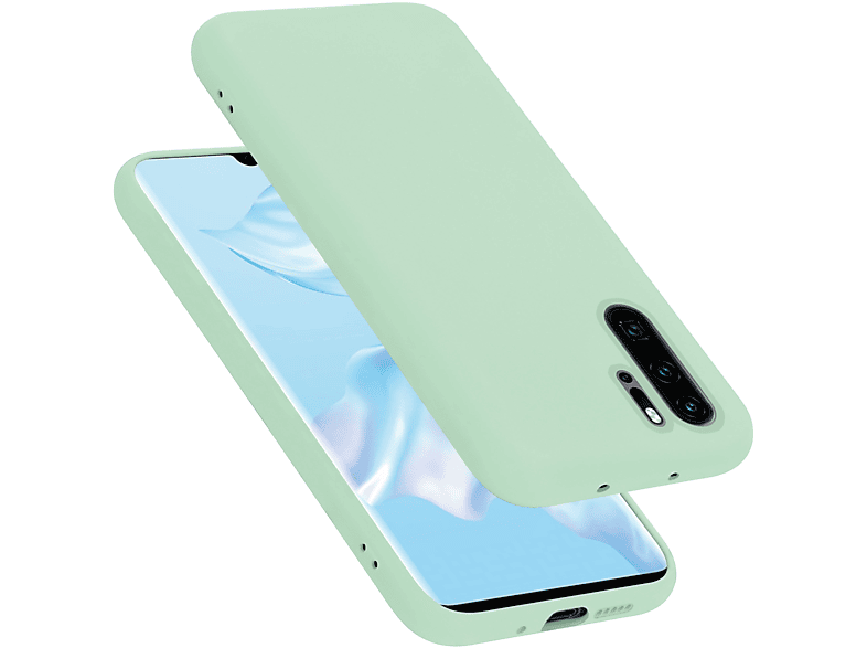 CADORABO Hülle im Liquid Silicone GRÜN P30 Case LIQUID Huawei, HELL Style, Backcover, PRO
