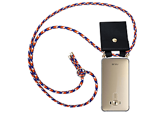 carcasa de móvil  - Funda flexible para móvil - Carcasa de TPU Silicona ultrafina CADORABO, Asus, ZenFone 3 Deluxe, naranja azul blanco