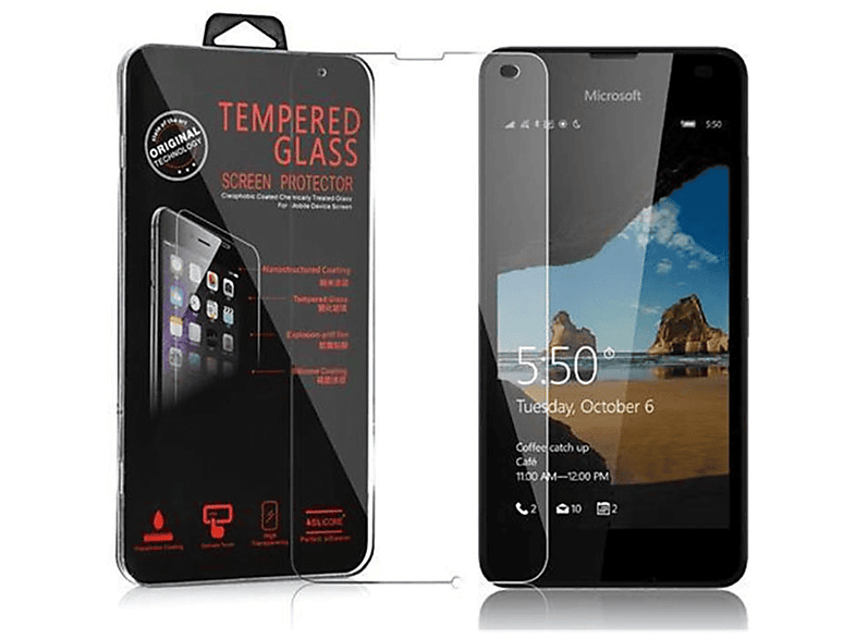 CADORABO Schutzglas Tempered Glas Schutzfolie(für Nokia Lumia 550)