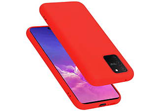 carcasa de móvil  - Funda flexible para móvil - Carcasa de TPU Silicona ultrafina CADORABO, Samsung, Galaxy A91 / S10 LITE / M80S, liquid rojo