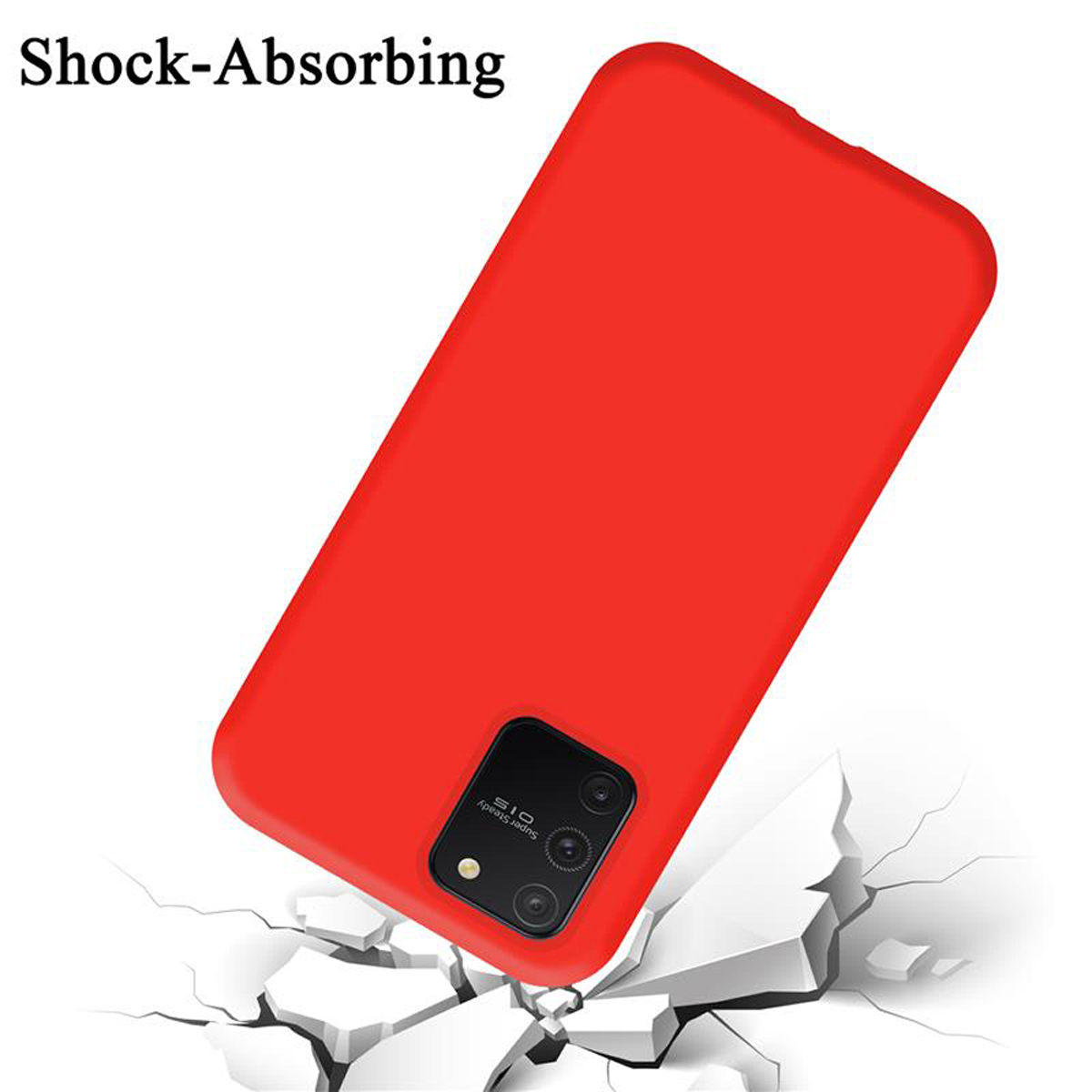 im Samsung, Galaxy CADORABO Backcover, LIQUID Hülle / M80s, / Style, A91 Liquid S10 Case LITE ROT Silicone