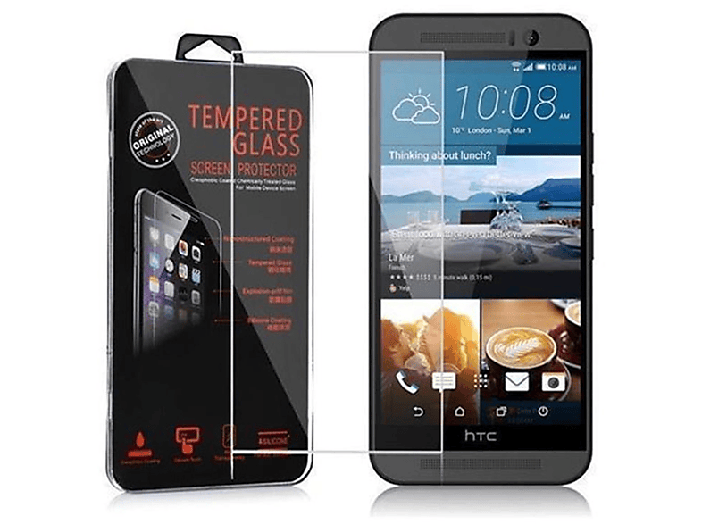 CADORABO Schutzglas ONE HTC Tempered M9) Glas Schutzfolie(für