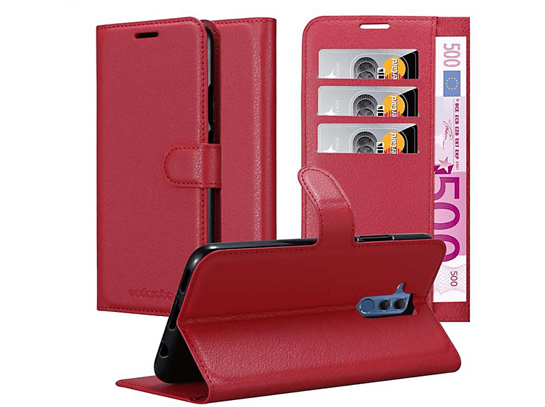 CADORABO Book LITE, 20 KARMIN Standfunktion, Hülle MATE ROT Huawei, Bookcover