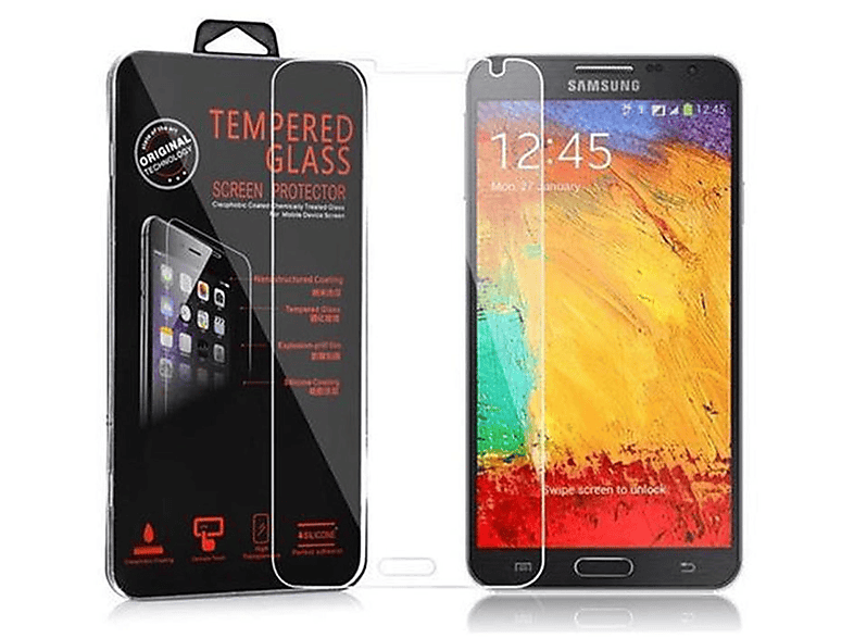 Glas NEO) 3 Samsung Schutzfolie(für Tempered Galaxy Schutzglas CADORABO NOTE