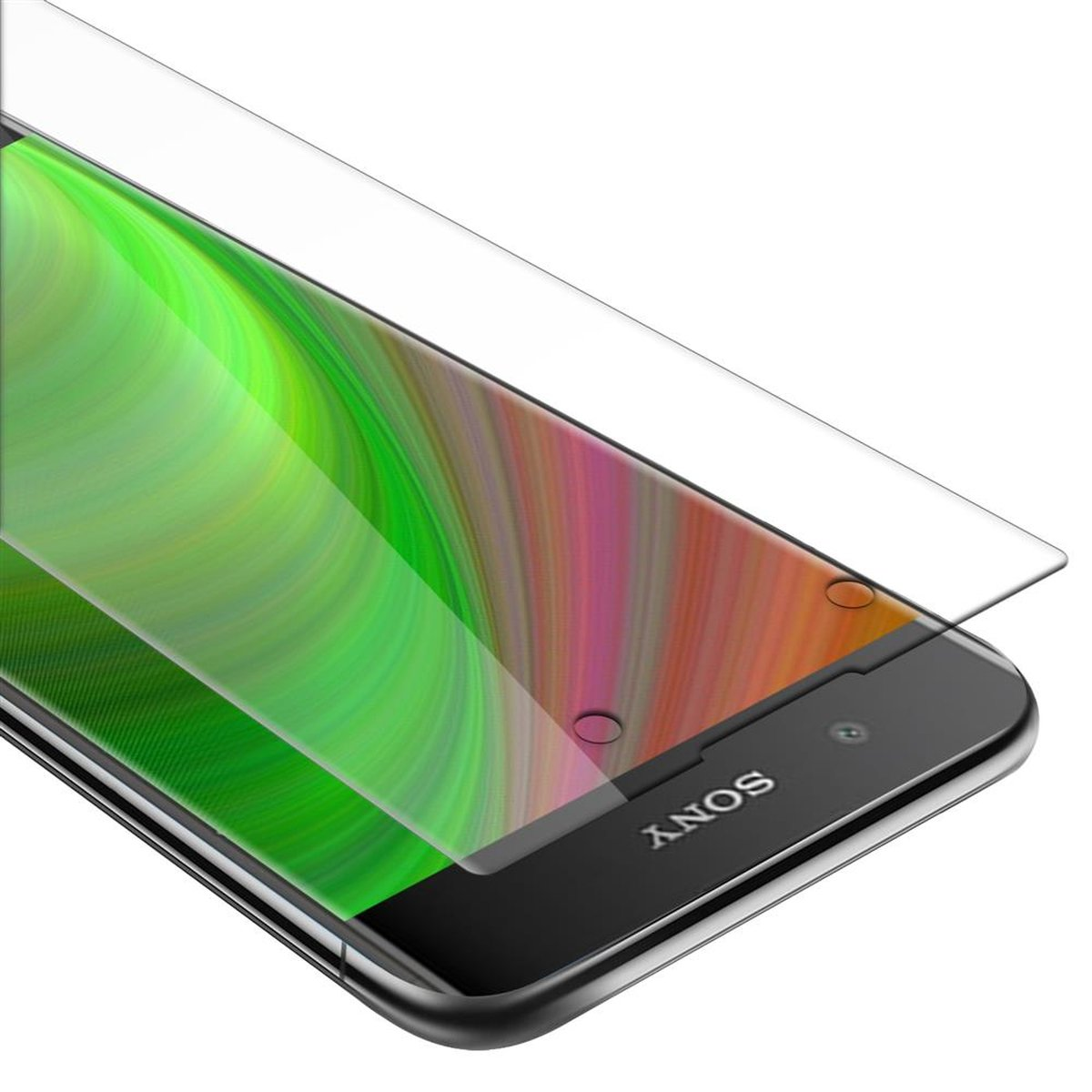 CADORABO Schutzglas Tempered PLUS) Xperia Schutzfolie(für XA1 Sony Glas