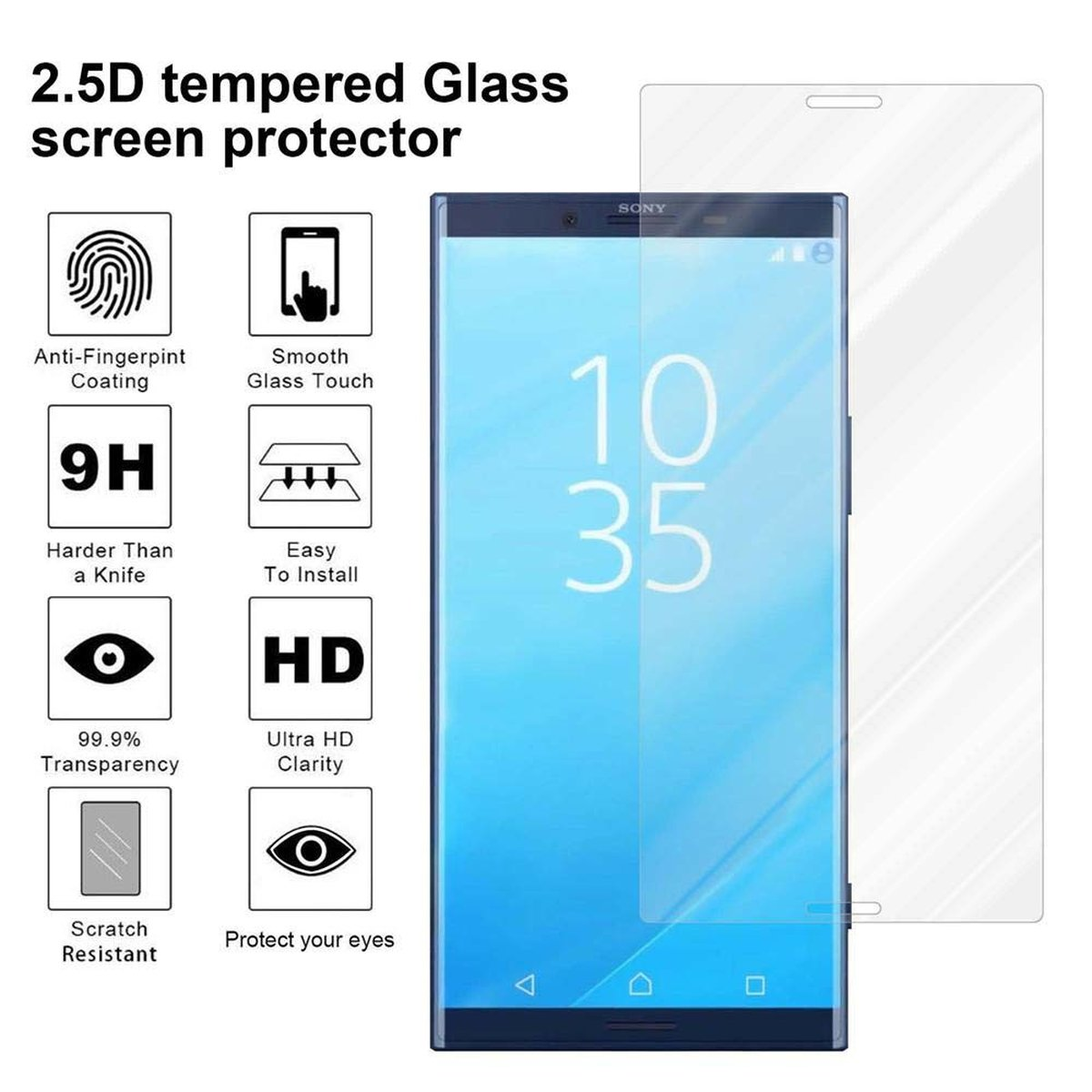 Glas Schutzfolie(für Xperia CADORABO Sony Tempered XZ Schutzglas PRO)