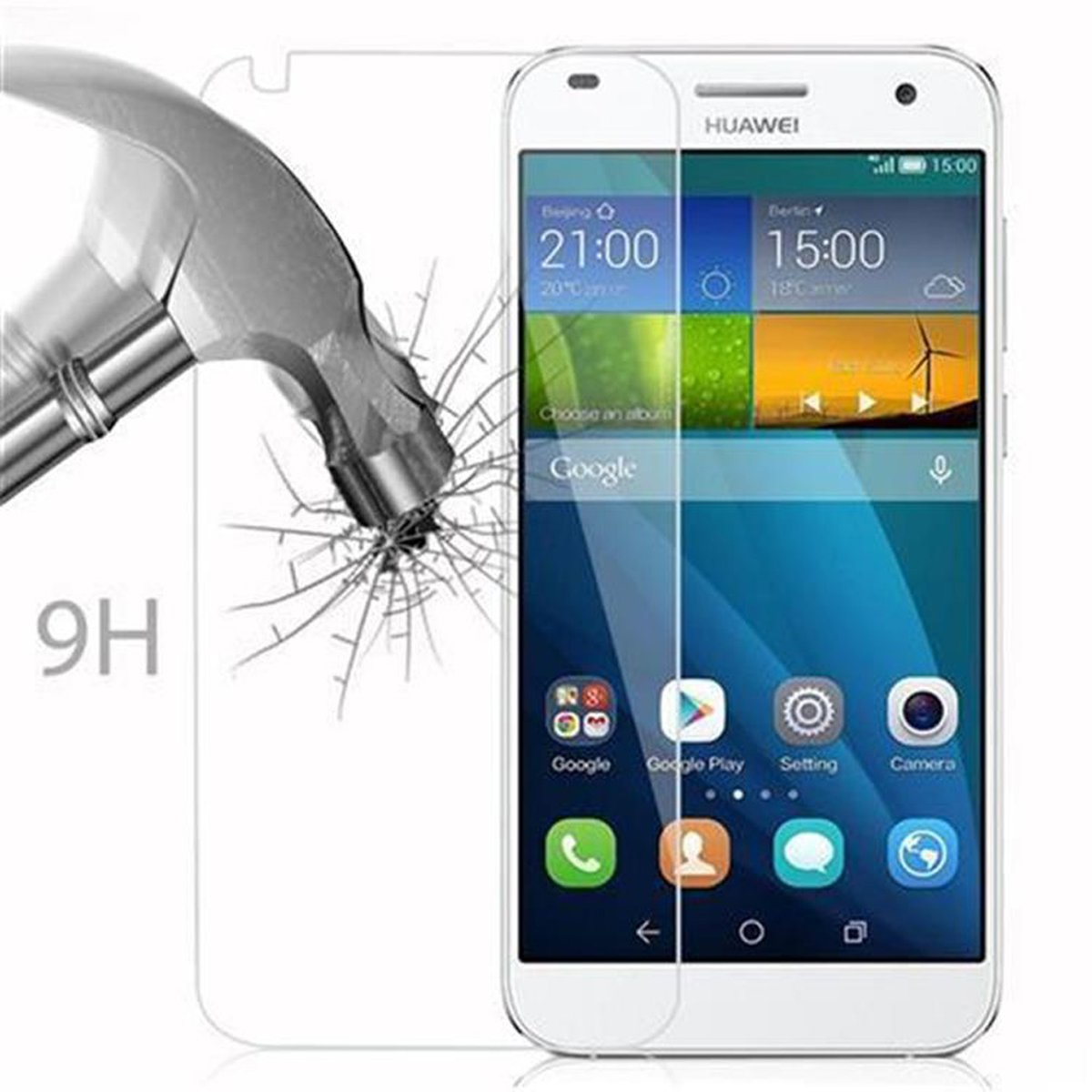 G7) CADORABO Glas Tempered Huawei Schutzglas Schutzfolie(für ASCEND