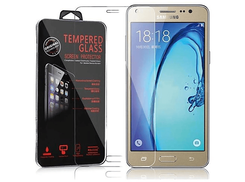 CADORABO Schutzglas Tempered Glas Schutzfolie(für Samsung Galaxy J5 PRIME / ON5)