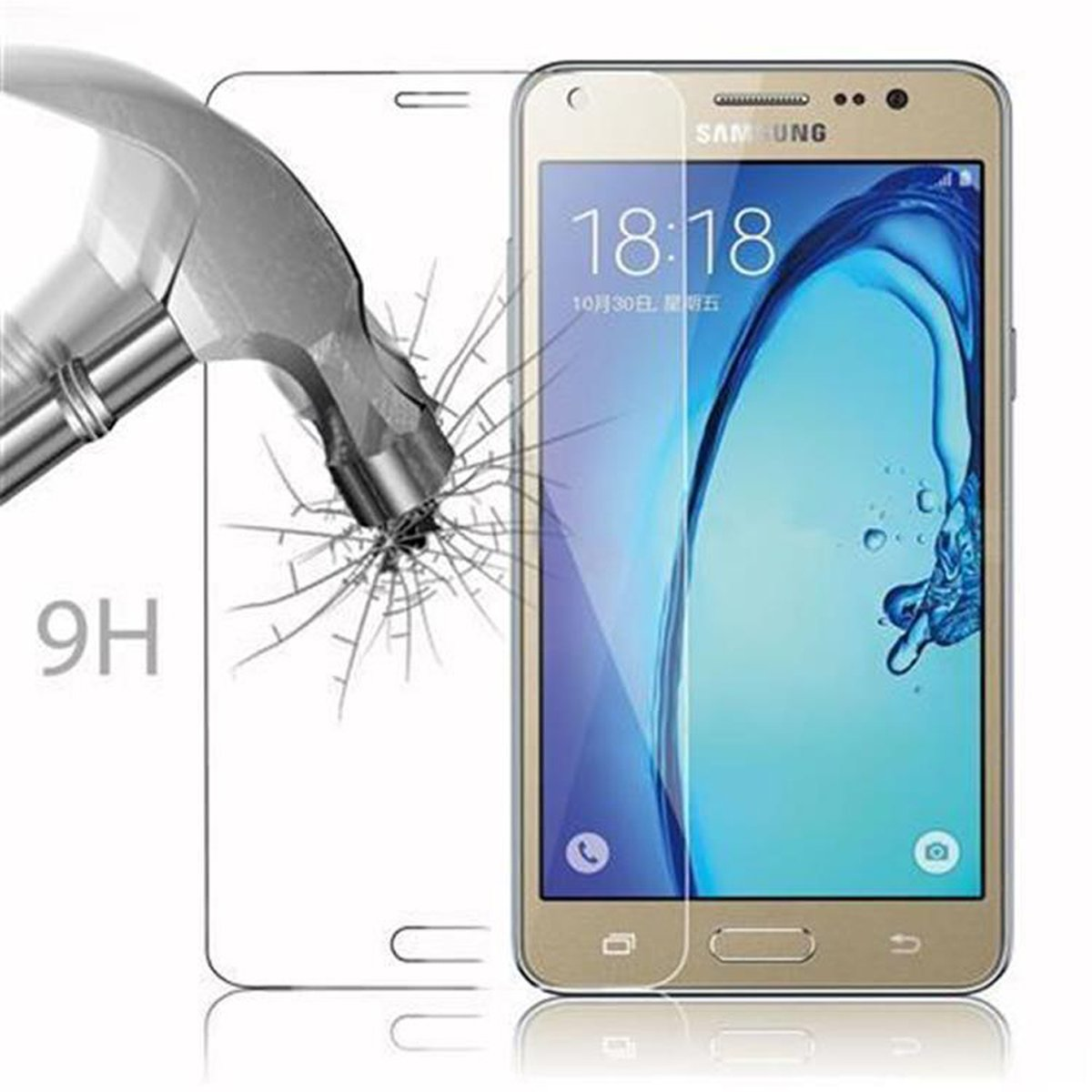 CADORABO Schutzglas Tempered Glas / Schutzfolie(für ON5) PRIME J5 Galaxy Samsung