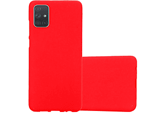 carcasa de móvil  - Funda flexible para móvil - Carcasa de TPU Silicona ultrafina CADORABO, Samsung, Galaxy A71 4G, frost rojo