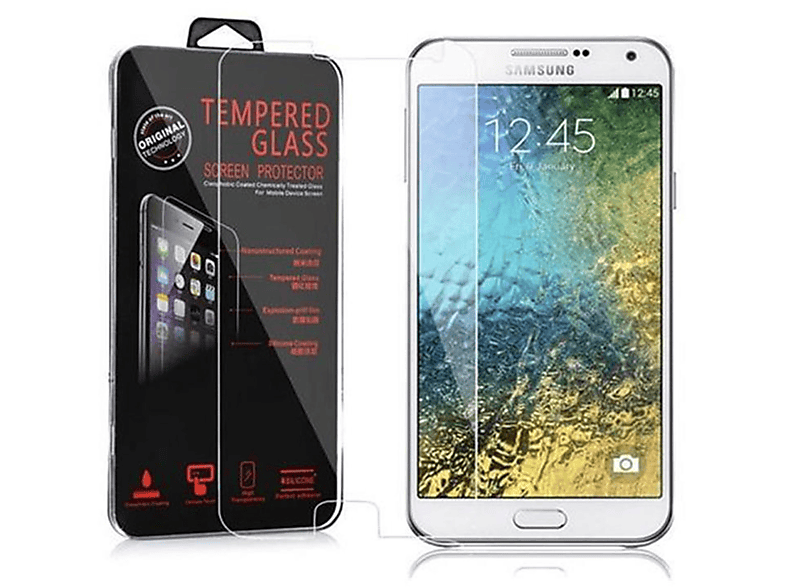 CADORABO Schutzglas Tempered Glas Schutzfolie(für Samsung E7) Galaxy