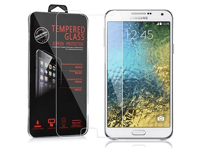 Galaxy Schutzglas Samsung E7) Glas Tempered CADORABO Schutzfolie(für